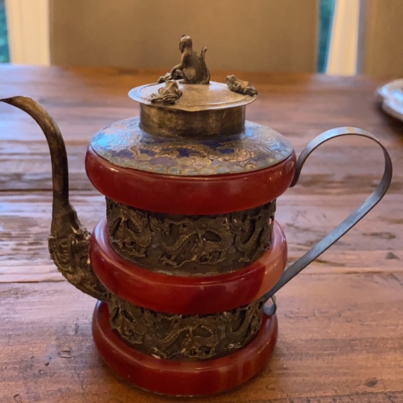 Antique exquisite design dragon & monkey red jade - Picture 5 of 15